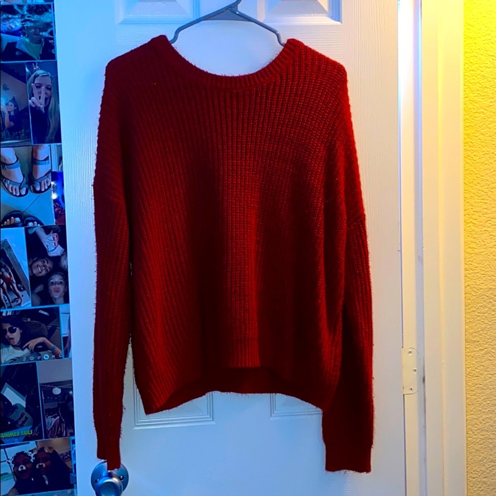 red forever21 sweater